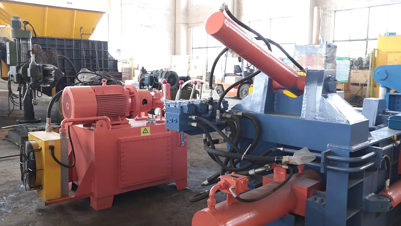 Y81小金屬打包機用于各種輕薄型塑性黑色和有色金屬余廢料的冷態(tài)束塊打包。。。